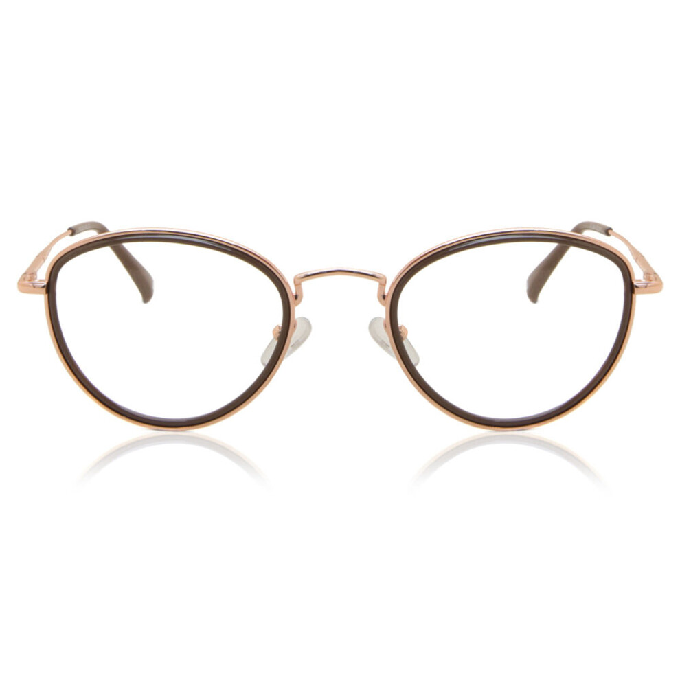 Smartbuy Collection Full Rim Oval Brown Rose Gold Filom Mtr-93C Unisex Eyeglasses