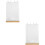 2Pcs Double-Sided Acrylic Display Stand Light Yellow Menu Sign Holder 8