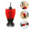 4Pcs Versatile Drill Brush Kit Red for Scrubbing Polishing Tasks 11