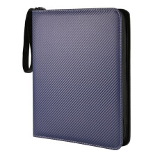 Fichário para Cartões Colecionáveis, 9 Bolsos para Fichário de Cartão de Beisebol com Zíper, Estojo para Cartão de Jogo/Futebol/Beisebol Azul