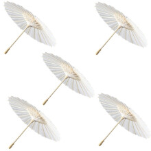 Chinese Oude Stijl DIY Bruiloft Decoratie Witte Bruid Paraplu Bruiloft Foto Props Paraplu 40cm