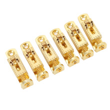6 pezzi selle in metallo per ponte di chitarra per chitarra elettrica da 3 a 7 corde, cassa di sigari e banjo, in oro