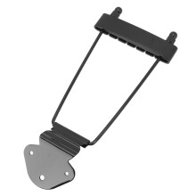 Coda Trapezio per Chitarra Jazz a 6 Corde, Ponte in Metallo, Nero, Viti Incluse