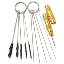 Airbrush-Reinigingsset Spuitreiniging Reparatiegereedschapsset 5-Delige Reinigingsnaalden, 5-Delige Reinigingsborstels en 1 Wasnaald