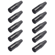 10PCS 5Pin XLR DIY Plug for DIY Welding of Various Audio Cables, Microphone Cables, Dmx Cables XLR 5Pin Male