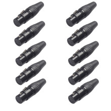 10 SZTUK 5-Pinowa Wtyczka XLR DIY do Samodzielnego Spawania Różnych Kabli Audio, Kabli Mikrofonowych, Kabli Dmx XLR 5Pin Żeńska