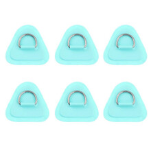 6PCS D-Ring Patch for Inflatable Boat Kayak Dinghy , D-Ring PVC Patch Stand- Paddleboard Canoe Rafting Green