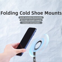 Flymile Magnetic Phone Clamp for  Phone Clip Holder Tripod Mount with 1/4inch Screw Cold Shoe A