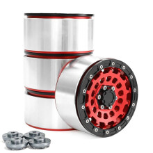 4 Stück Aluminiumlegierung 2,6 Zoll Beadlock Radnabenfelge mit 17 mm 12 mm Combiner RC Crawler Auto Upgrade Teile Rot