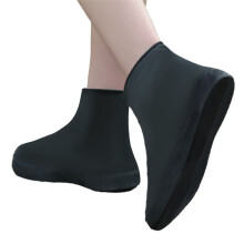 Anti-Slip Latex Shoe Covers Reusable Non-Slip Waterproof Wear-Resistant Rainy Day Outdoor Boots Protective Covers Black