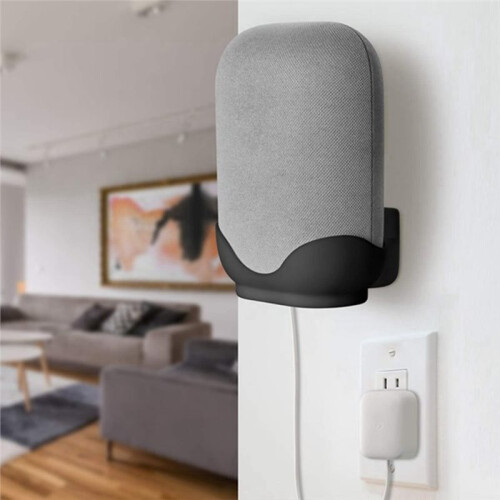 Speaker Sturdy Black Wall Shelf Holder Speaker Wall Mount Space Saving , for  Nest Audio  Speaker 2