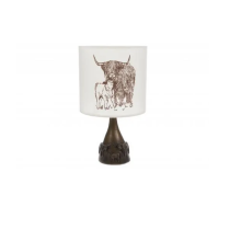 Oriele Cold Cast Bronze Highland Cow Lamp
