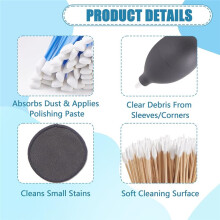 235pc Card Cleaning Kit for Trade Card Flattening Kit with TCG Collectors Clear Acrylic Round Plates Plastic Clamps