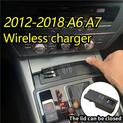 Wireless Car Charger Dual Type-C Cable Fast Charging Telescopic Cable for  2012-2018 A6 A7 1
