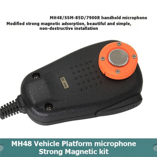 Support Magnétique pour Microphone, Support Fixe pour Microphone à Main, Support Mural pour FT7900R 510DR MH48 SSD85 Orange 2