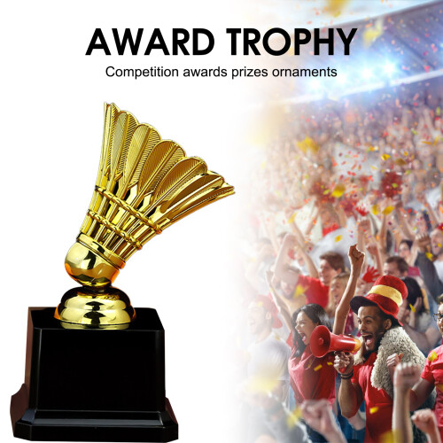 Gold Badminton Trophy Cup - Party Decor Gift 1