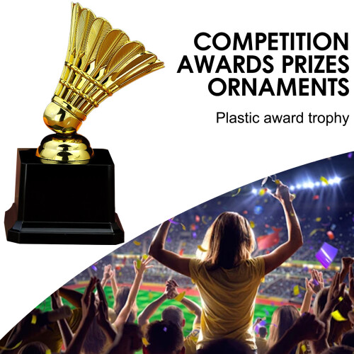 Gold Badminton Trophy Cup - Party Decor Gift 2
