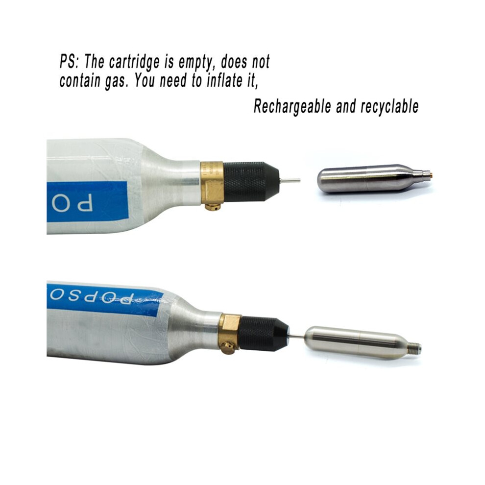 Stainless Steel Reused Bottle Refillable Co2 Cartridges For Air Tools Carbonated Brewing Soda Firefighting 12G 6033986792342