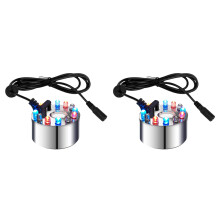 2X Mist Maker, 12 LED Fogger Water Fountain Pond Fog Machine Atomizer Air Humidifier for Halloween,Christmas