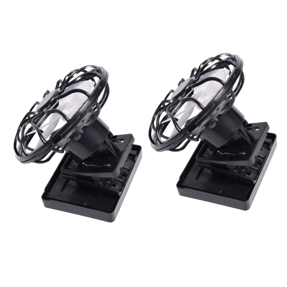 2X Solar Fan Clip Cap Fan With Clip Solar Small Fan Electric Fan Outdoor Portable Fan 6031002508717