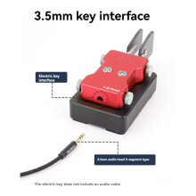 Double-Paddle Automatic CW Key 3.5mm Shortwave Radio Morse Code Key Telegraph Training Key