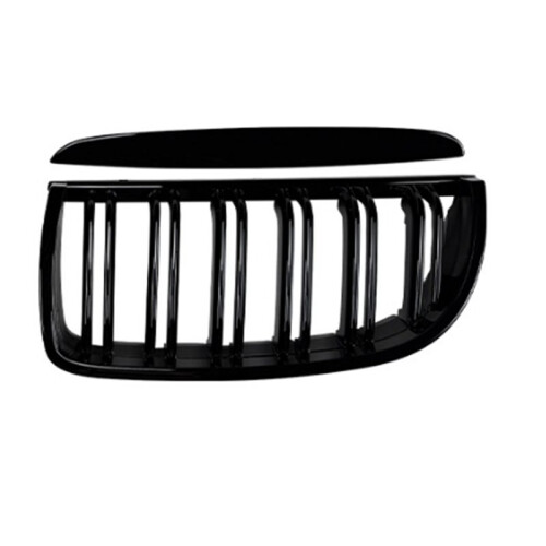Car Front Kidney Grill Front Hood Grill Double  Vertical Grille for  3 Series E90 E91 2005-2008 2