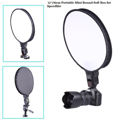 Draagbare  Ronde Studio Softbox van 30 cm voor Fotografie, Flitsdiffuser 1