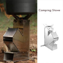 Fornello da Campeggio Leggero Pieghevole Stufa un Razzo un Legna Pieghevole Zaino nel Spalla per Picnic All'Aperto Barbecue Campeggio Escursionismo