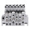 Un Set di Tremolo Bridge Double Locking System Pulled Guitar String Bridge Accessori per Chitarra Bridge Parts 6