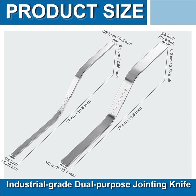 Double Ended Brick Jointer for Cement Pointing Trowel 3/8