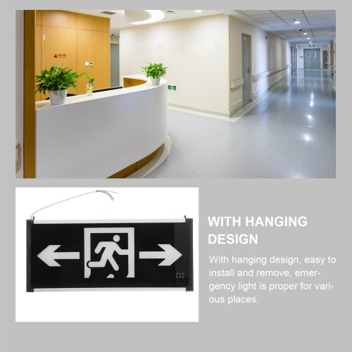 Lampe D'urgence Noire Plastic Pour Lieux Publics 2