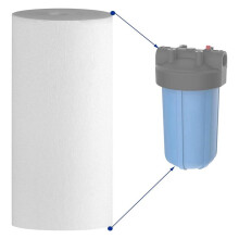 DGD-2501 Wasserfilter, 10-Zoll-Hauswasserfilterpatrone, 1 Mikron, Dual-Gradient-Dichte, 10" X 4,5"