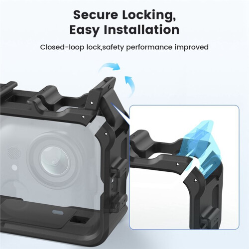 AMAGISN Plastic Camera Rabbit Cage Expansion Frame Protective Shell Cage for  Go Ultra Camera Protection Black 2