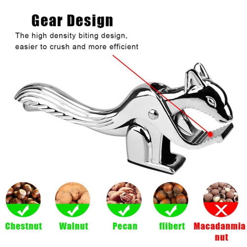 Sheller Opener Multi-Function Pine Pecan Hazelnut Plier Squirrel Shape Quick Walnut Cracker Almond Nut Pecan Nutcracker 2