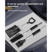 3in1 Snow Shovel Multi-Functional Extendable Snow Removal Shovel Vehicle Snow Removal Shovel Quick-Release Assembly A