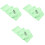 3Pièces Tissu Protection Clavier Piano Vert Clair Polyester Durable 5