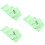 3Pièces Tissu Protection Clavier Piano Vert Clair Polyester Durable 9