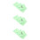 3Pièces Tissu Protection Clavier Piano Vert Clair Polyester Durable 10