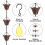 Rain Chains for Gutters Outside,Copper Rain Catcher Chain with Cups Decorative Replacement for Downspout 4