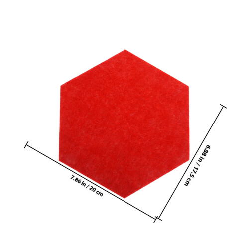 10Pièces Tapis Feutre Rouge Tableau Décorations Murale Hexagone 1
