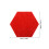 10Pièces Tapis Feutre Rouge Tableau Décorations Murale Hexagone 3