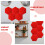 10Pièces Tapis Feutre Rouge Tableau Décorations Murale Hexagone 4