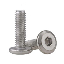 10 Pack Stainless Steel Hex Socket Cap Screws, M6 x 35mm, 304 SS Flat Head Hex Drive Machine Screws, Corrosion Resistant