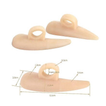 (Beige, 2 Stück) Gel-Zehenkorrektur-Set für überlappende, gekrümmte, schiefe, keulenförmige und Hammerzehen
