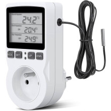 Reptilienthermostat mit intelligenter digitaler Steuerung, LCD-Bildschirm für genaue Temperaturüberwachung, Timer-Thermostat zur Zykluszeits