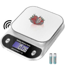 Bilancia da cucina parlante da 5 kg/11 libbre, bilancia digitale per alimenti con voce per cucinare e cuocere, misure in grammi e once, bila