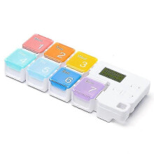 Dispensador de comprimidos, organizador de medicamentos, organizador semanal de comprimidos com alarme inteligente.