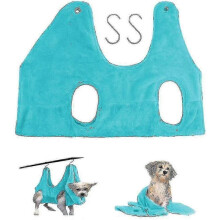 (Azul-G) Suporte para corte de unhas em animais de estimação com design de rede