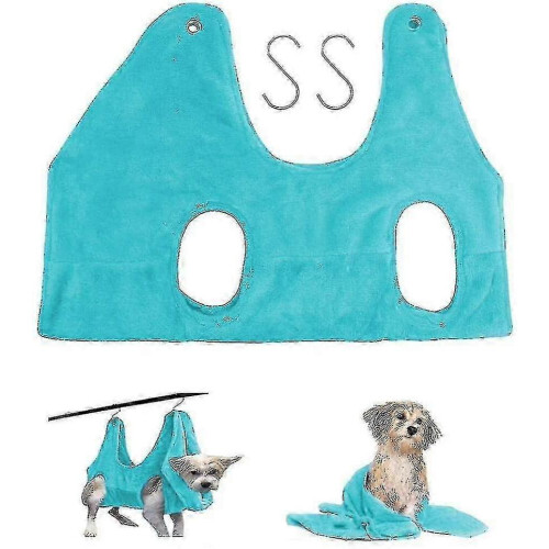 （Blue-L）Nail trimming restraint for pets with hammock design