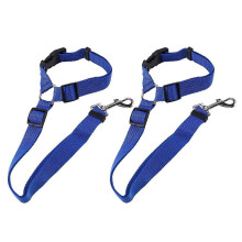 Pacote com 2 cintos de segurança para cães e gatos, com alça ajustável para encosto de cabeça de carro, em tecido de nylon.